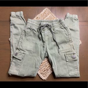 Olive green cargo joggers